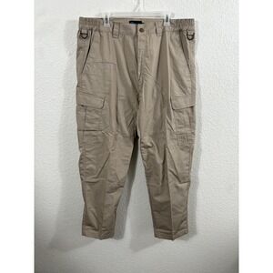 Galls Tac Force Tactical‎ Pants Mens 40x30 Khaki Ripstop Cargo Elastic TR2597